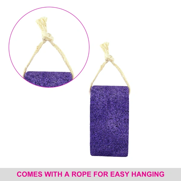 Vega Pumice Stone Purple | Exfoliating Stone for Smooth & Soft Skin | Exfoliates, Removes Dead Skin & Calluses | Perfect for Feet, Hands & Elbows
