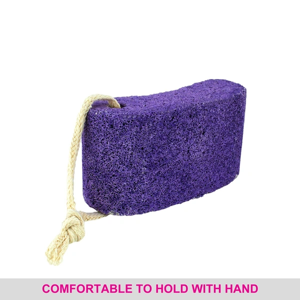 Vega Pumice Stone Purple | Exfoliating Stone for Smooth & Soft Skin | Exfoliates, Removes Dead Skin & Calluses | Perfect for Feet, Hands & Elbows