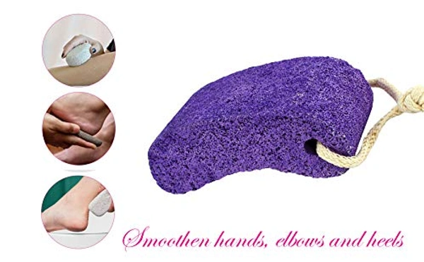 Vega Pumice Stone Purple | Exfoliating Stone for Smooth & Soft Skin | Exfoliates, Removes Dead Skin & Calluses | Perfect for Feet, Hands & Elbows