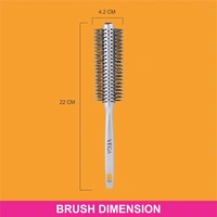Vega Round Brush | Professional Styling Brush for Blow-Drying, Curling & Smooth Finish | Lightweight, Easy Grip Handle | Suitable for All Hair Types