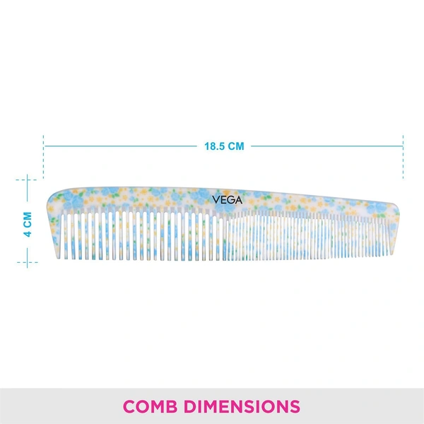 Vega VEGA Tulip Grooming Hair Comb DC-1279 | Elegant Design & Gentle Bristles | Perfect for Styling, Taming Flyaways, and Detangling All Hair Types