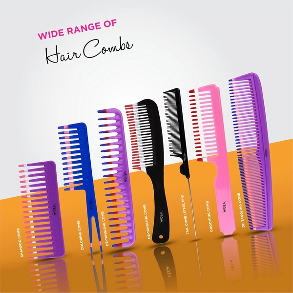Vega VEGA Tulip Grooming Hair Comb DC-1279 | Elegant Design & Gentle Bristles | Perfect for Styling, Taming Flyaways, and Detangling All Hair Types