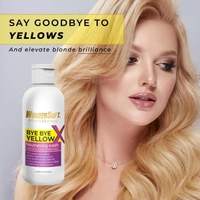 Wodersoft Wondersoft Professional BYE BYE Yellow 300ml | Anti-Brass Purple Shampoo for Neutralizing Yellow Tones & Enhancing Cool Blondes