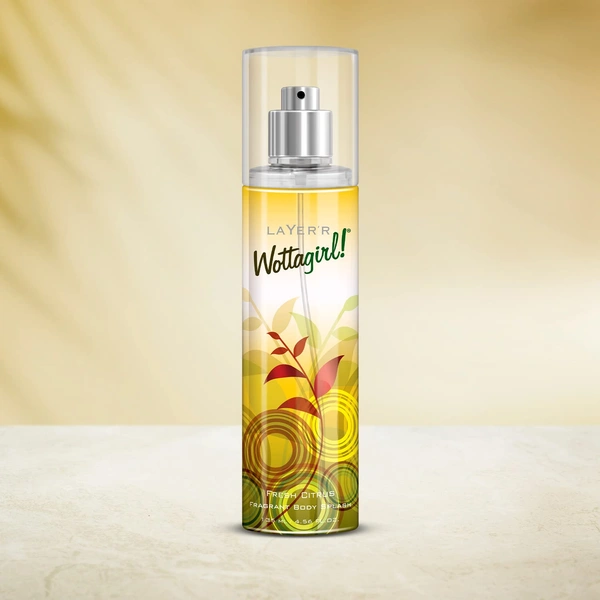 Wottagirl Fresh Citrus Body Spray - 135ml for Women