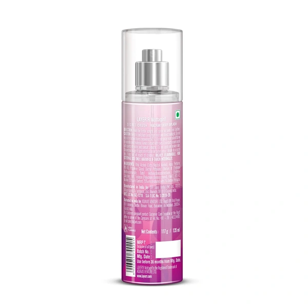 Wottagirl Secret Crush 135ml Body Spray for Women