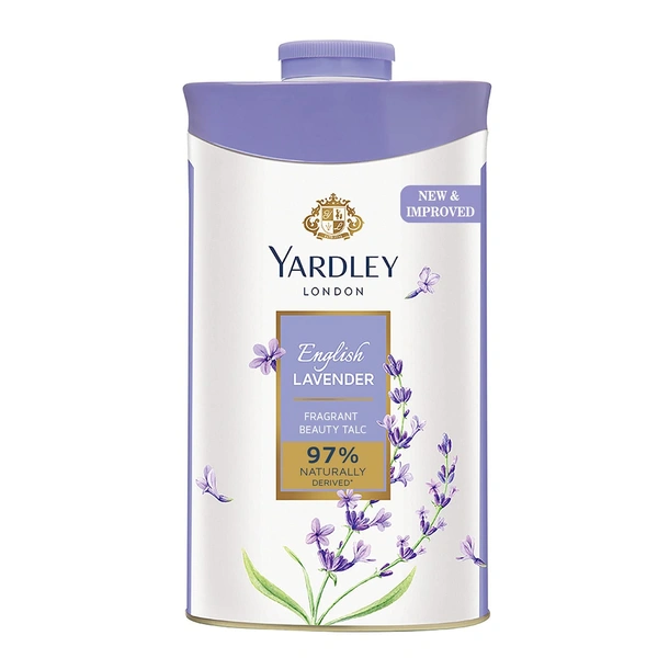 Yardley London English Lavender Perfumed Talc (100g) for Women|Soothing Fragrance & Odor Protection