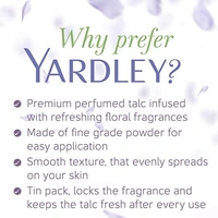 Yardley London English Lavender Perfumed Talc (100g) for Women|Soothing Fragrance & Odor Protection