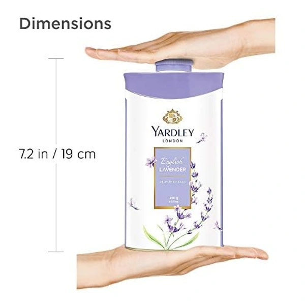 Yardley London English Lavender Perfumed Talc (100g) for Women|Soothing Fragrance & Odor Protection