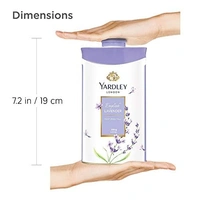 Yardley London English Lavender Perfumed Talc (100g) for Women|Soothing Fragrance & Odor Protection