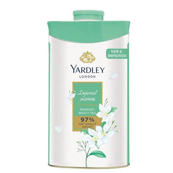 Yardley London Imperial Jasmine Perfumed Talc (250g)| Luxurious Scented Talc for Women | Smooth & Silky Texture
