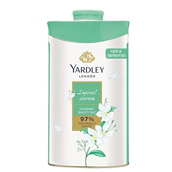 Yardley London Imperial Jasmine Perfumed Talc (250g)| Luxurious Scented Talc for Women | Smooth & Silky Texture