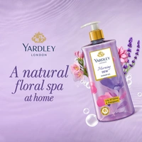 Yardley London Moarning Dew Shower Gel 500ml, Enriched with Lily of Flower & Frangipani | Paraben-Free & Refreshing Fragrance |Soft & Nourished Skin