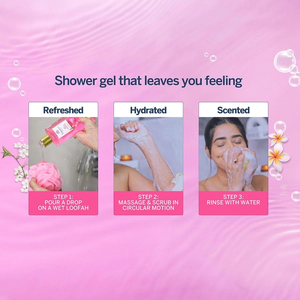 Yardley London Shower Gel 250ml | Floral Essence with Iris & Violet | Enriched with Natural Floral Oils | Paraben & Silicone Free