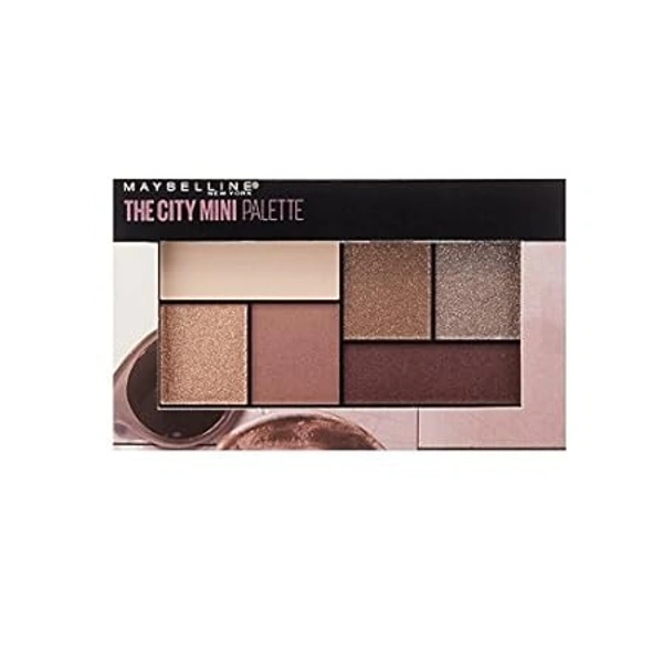 Maybelline New York Eyeshadow Palette, 6 Highly Blendable Shades, Sheer Finish, City Mini Palette, Brunch Neutrals, 6.4g (Multicolor)