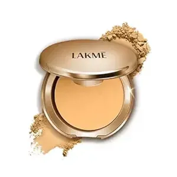 Lakme 9 To 5 Primer + Matte Powder Foundation Compact, Ivory Cream, Long Lasting, Buildable Coverage For A Matte Finish - Lightweight Face Makeup, 9 G