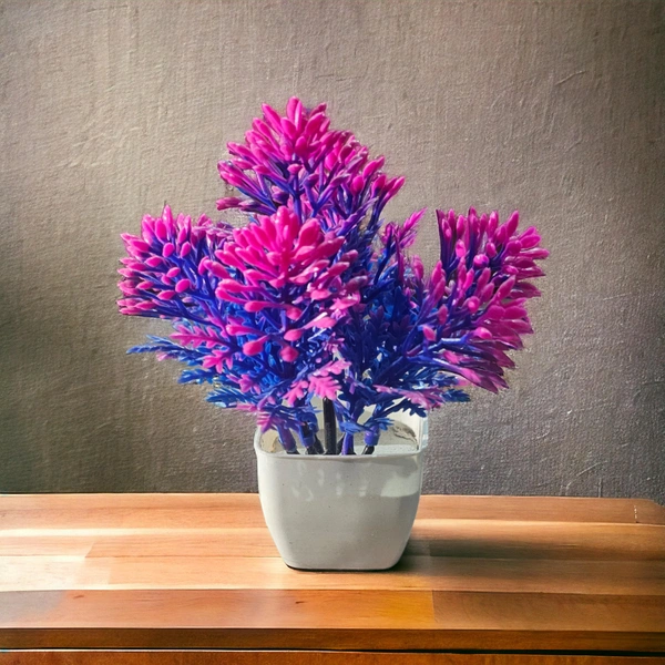 Purple Artificial Flower Litleo  Bonsai Artificial Plant with Pot