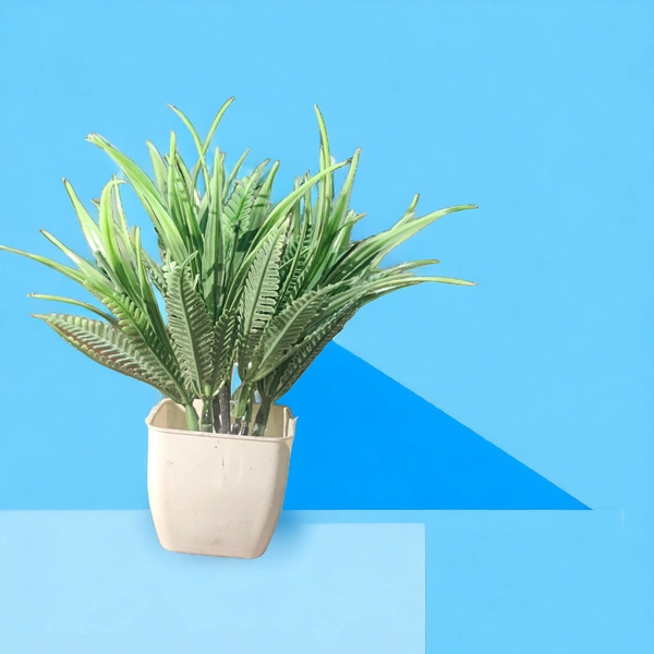 Greenery Flower WYTE ORIGIN Small Fake Plants in White Planters, Artificial Plants for Home Decor Indoor, Plastic Eucalyptus Plants for Office Desk Bathroom Bedroom Greenery Decoration