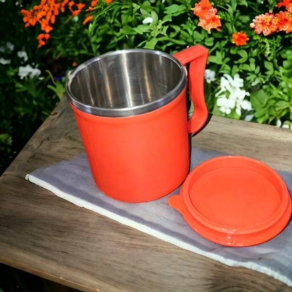 Stainless Steel, Plastic Coffee Mug with Lid Long Life Durable, Water tite Cup of Tea and Coffee