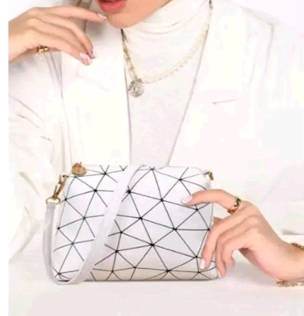 white check sling bag for women