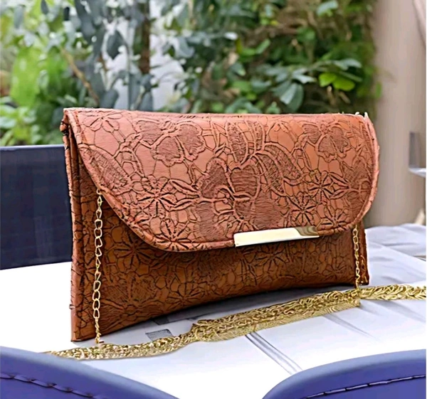 Small Leather Look Flower Sling Bag For Girls & Ladies