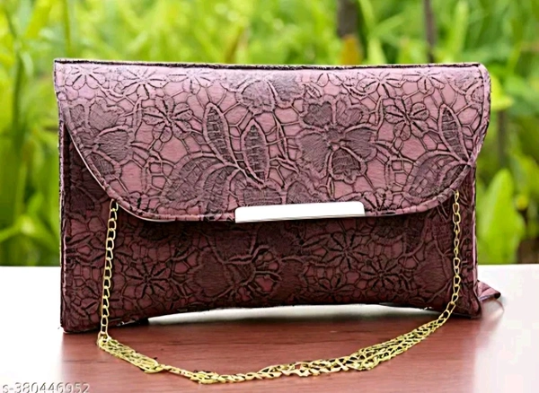 Small Leather Look Flower Sling Bag For Girls & Ladies