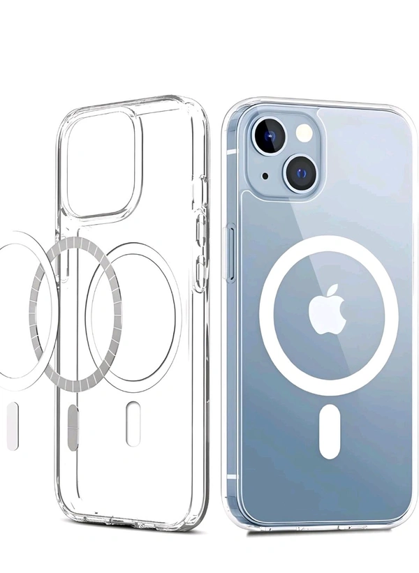 SHARK WAVE Shockproof Magnetic Clear Case for iPhone 15/15 Pro Max,