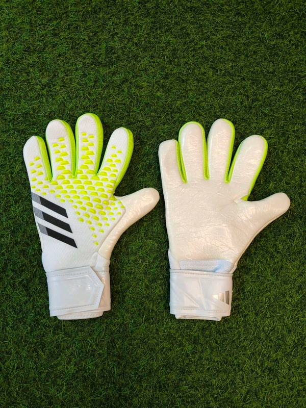 Predator White And Light Green Colour Match Gloves