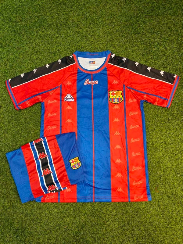 Retro Barcelona 1997-98 Home Jersey With Short
