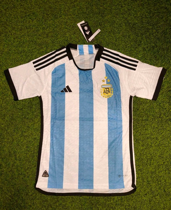 Argentina 2022 World Cup Home Jersey Player Edition 3 Star