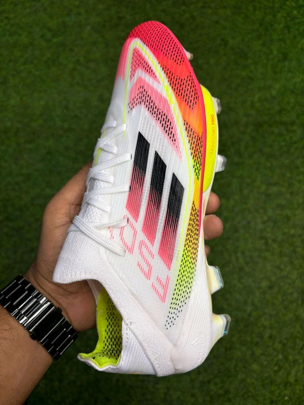 F50+ White And Orange Colour Mix With Lace