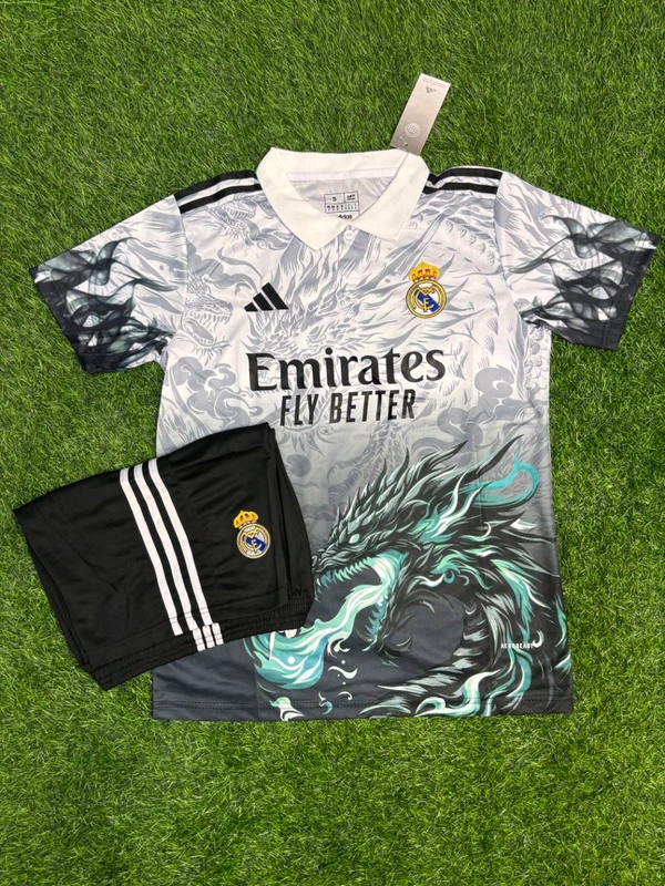 Madrid 2025 White & Grey Dragon Fan Edition With Short 