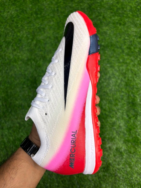 Mercurial Vapor 16 White Red Low-top AG/Turf With Lace