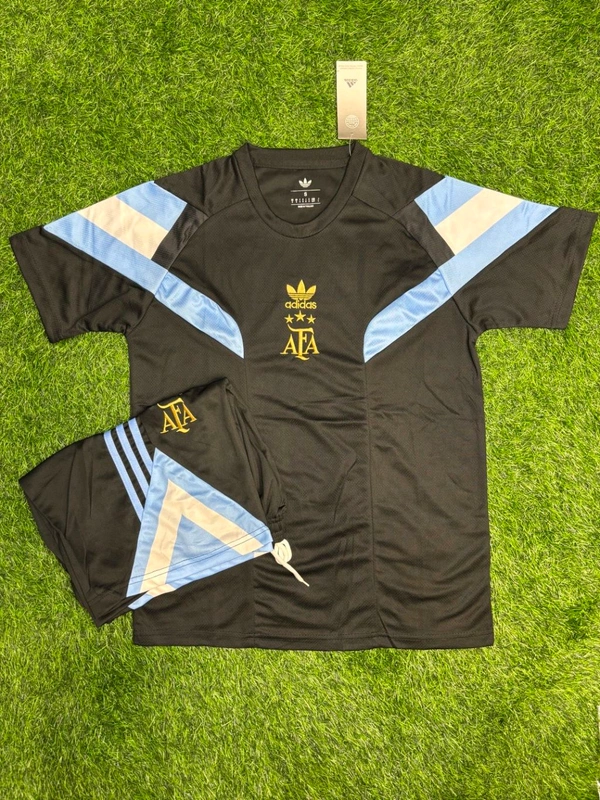Argentina 2025 Pre-match Black Kit Fan Edition With Short 