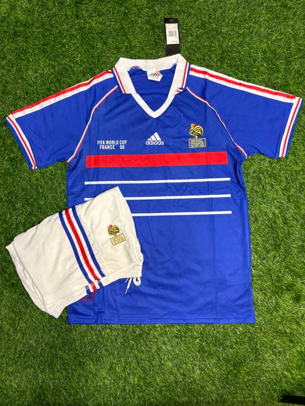 Retro France 1998 World Cup Home Kit Fan Edition With Short 