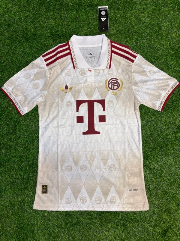 Bayern Munich 125th Aniversary White Polo Jersey Player Edition 