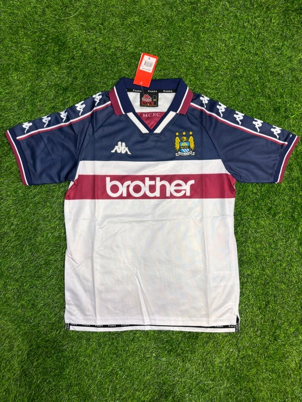 Retro Manchester City 1997/98 Away Kit Half Sleeve