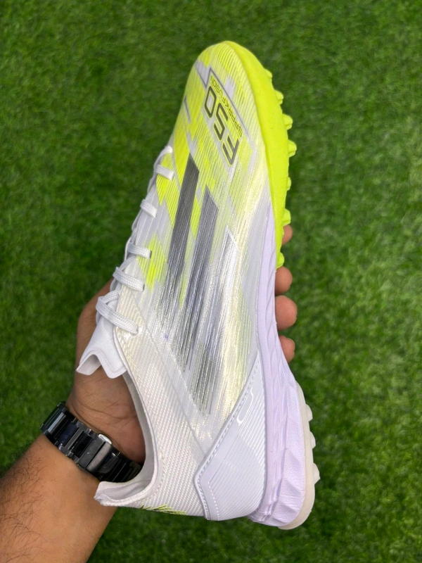 F50 Elite White And Light Green Colour AG/Turf With Lace