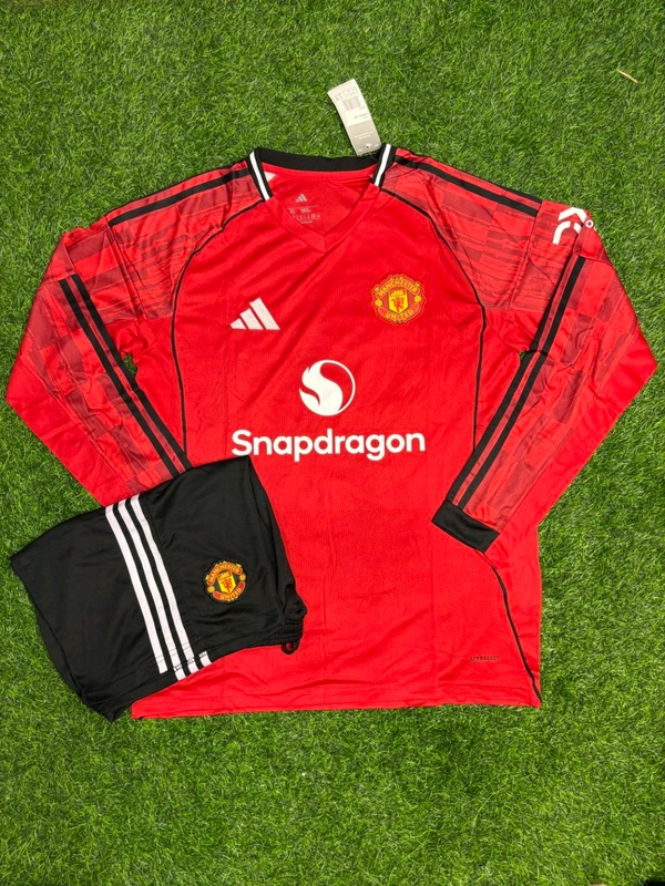 Manchester United 25/26 Home Kit Fan Edition Full Sleeve With Short