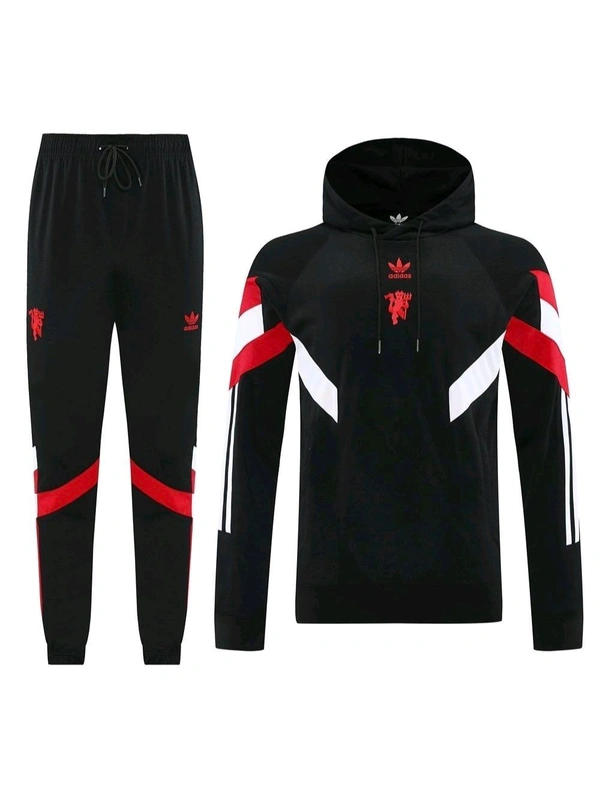 Manchester United 2025 Black And Red Colour Traning Suit Set