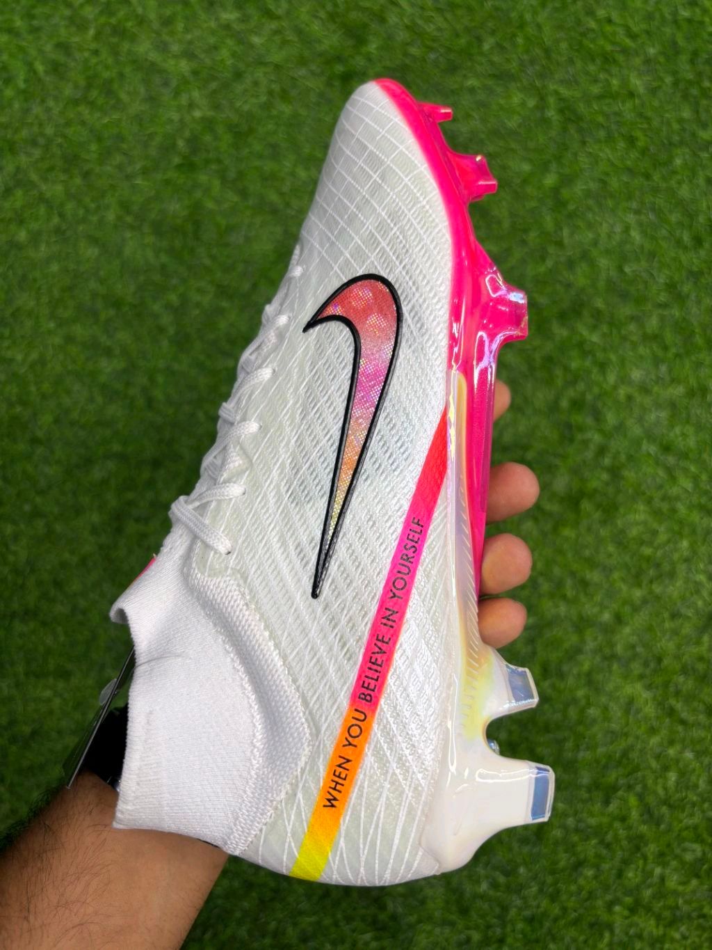 Mercurial Superfly 9 Elite White High-top FG With Lace (Marcus