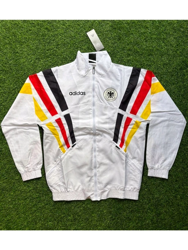 Germany White Colour Retro Style Windbreaker Jacket
