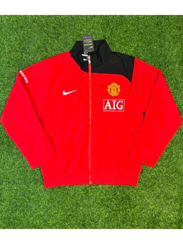 Retro Style AIG Manchester United Red Windbreaker Jacket