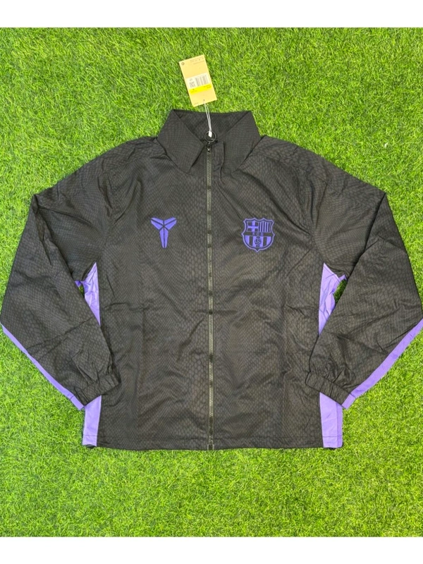 FC Barcelona X Kobe Bryant Black Purple Windbreaker Jacket