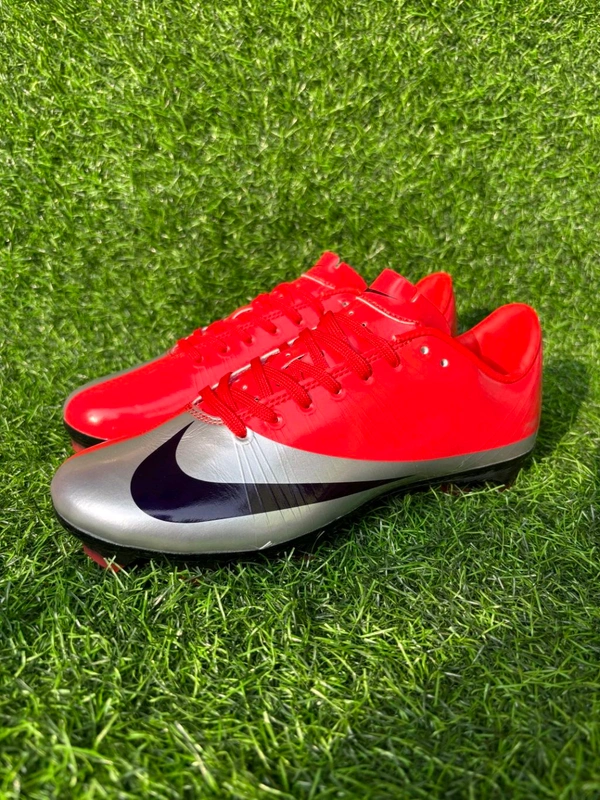 Mercurial Superfly Cr7 Retro Style Red Silver Colour Low-top FG With Lace