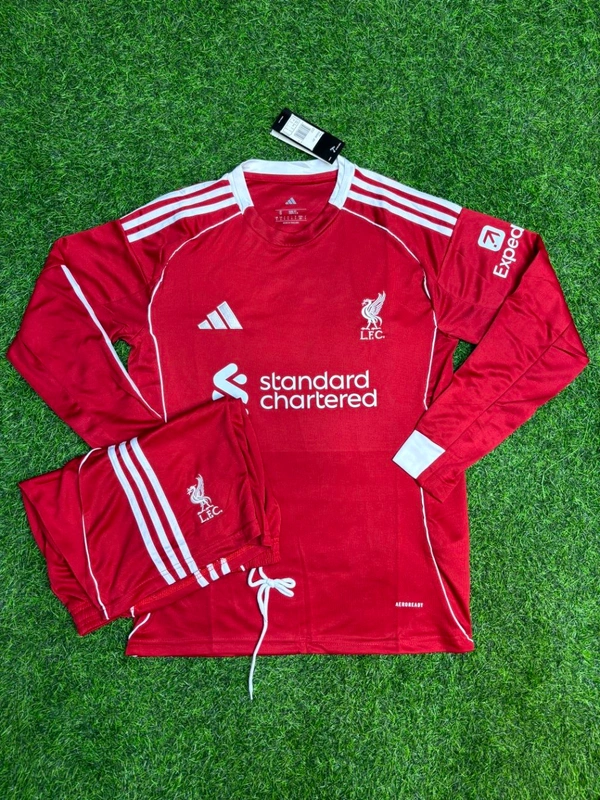 Liverpool FC 25/26 Home Kit Full Sleeve Fan Edition With Short 
