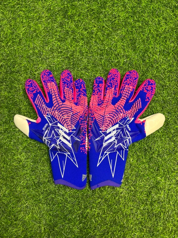 Predator Pro Blue And Pink Colour Goalkeeper Gloves 