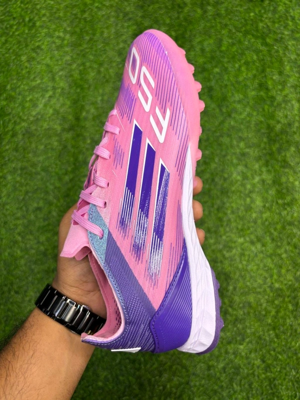 F50 Elite Purple And Pink Colour Turf/AG With Lace 
