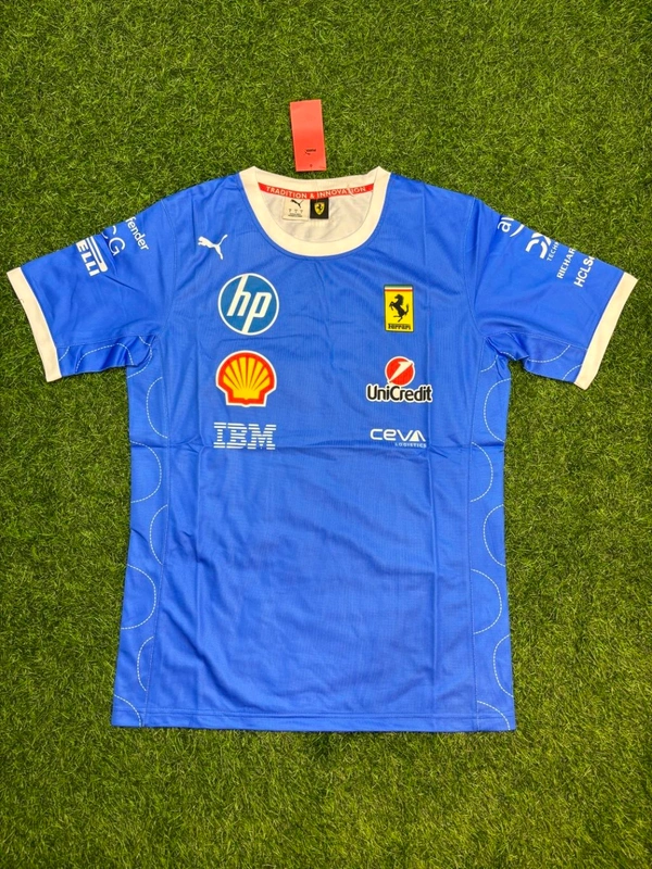 Ferrari F1 Blue Colour Round Neck Jersey