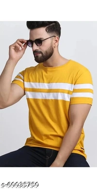 T-shirt For Men  - Yellow, L