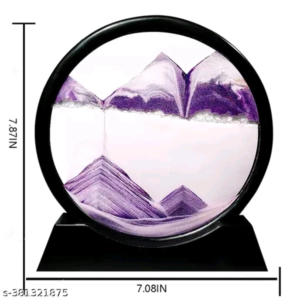 3D Dynamic Sand Art Home Decor - Purple